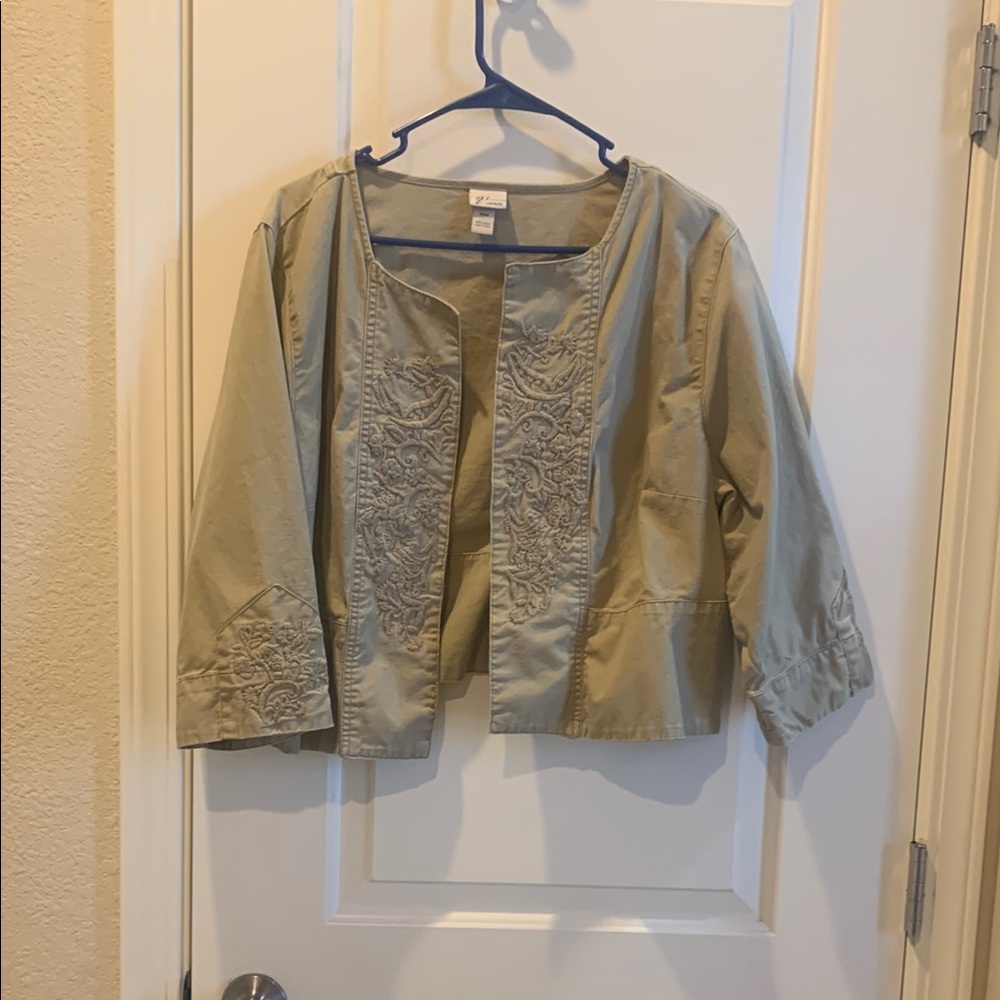 Embroidered Beige Jacket